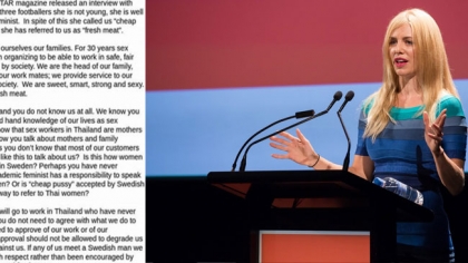 Kajsa Ekis Ekman möter kritik för citat om thailändskor: “Billig fitta”