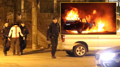 Här grips 16-åringen efter nattens bilbränder i Upplands Väsby