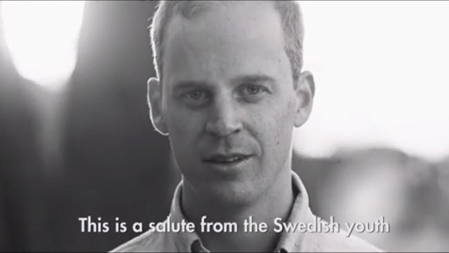 Gustav Kasselstrand i den omdiskuterade SDU-videon. Foto: Faksimil Youtube