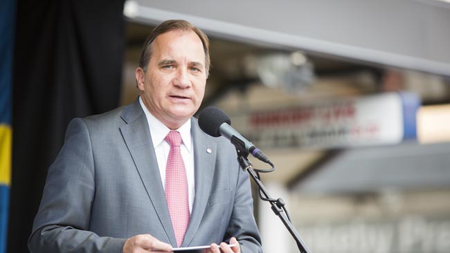 Löfven citerade profeten Muhammed när han talade i Rinkeby på Nationaldagen. Foto: Nyheter Idag