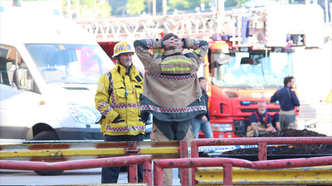 Insatsen varade i flera timmar. Foto: Amy Unsworth / Nyheter Idag
