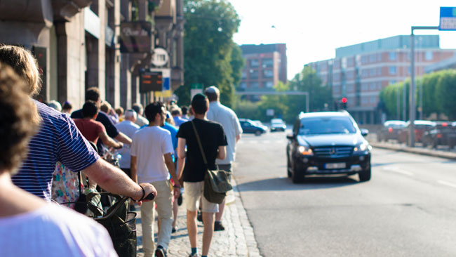 Kippavandringen är ett sätt att visa stöd för Malmös judar. Foto: Elinor Magnusson