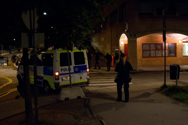 Det var oroligt och hätskt på platsen när den här bilden togs. Foto: Chang Frick / Nyheter Idag