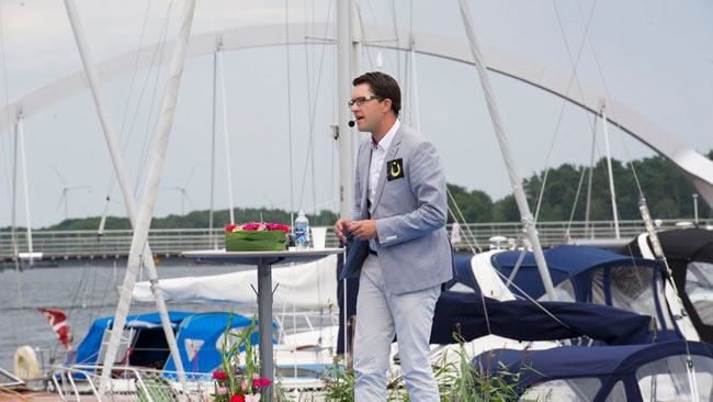 Åkessons sommartal har blivit en årlig tradition. Foto: Sven Pernils / Nyheter Idag