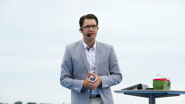 Åkesson förklarade även att han inte är feminist. Foto: Sven Pernils / Nyheter Idag