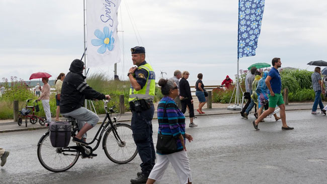 Polisen hade en lugn dag i Sölvesborg. Inga ordningsttörningar är rapporterade. Foto: Sven Pernils / Nyheter Idag