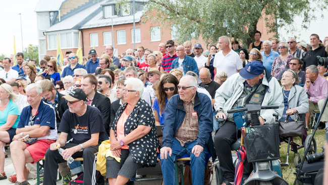 Det var en blandad publik i Sölvesborg. Foto: Sven Pernils / Nyheter Idag