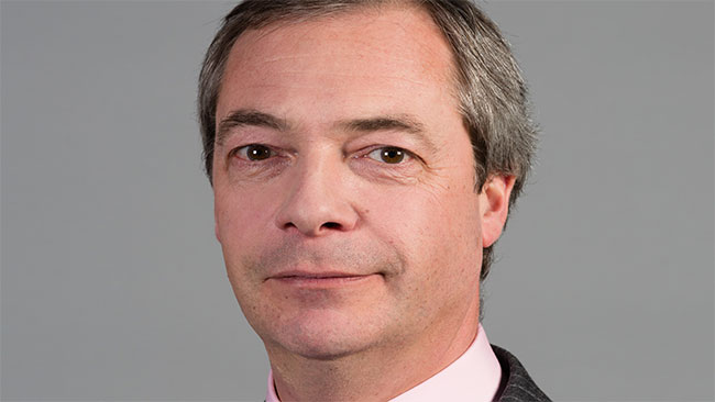 UKIP-ledaren Nigel Farage. Foto: Wikipedia