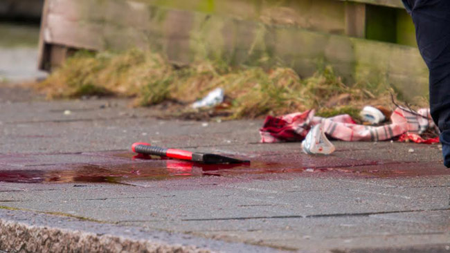 Det var mycket blod säger ett vittne. Foto: Peo Möller / TOPNEWS.se