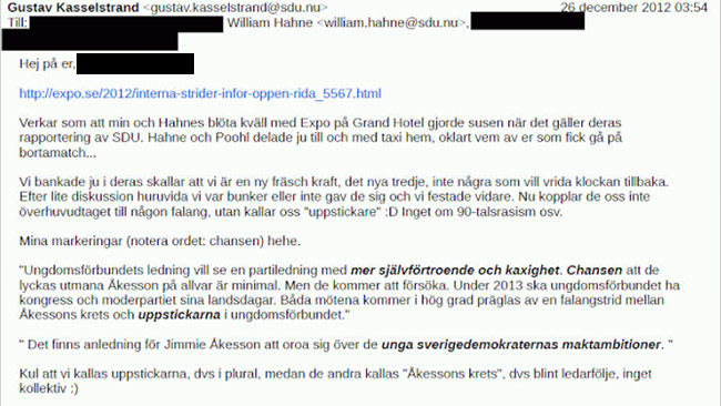 Här berättar Kasselstrand om festen med Expo.