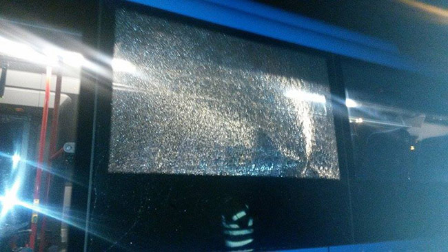 Ett av skotten träffade i huvudhöjd, berättar Stranne. Foto: Privat