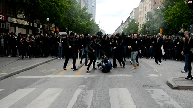 Det var stundtals riktigt dramatiskt när fansen laddade upp. Foto: Nyheter Idag