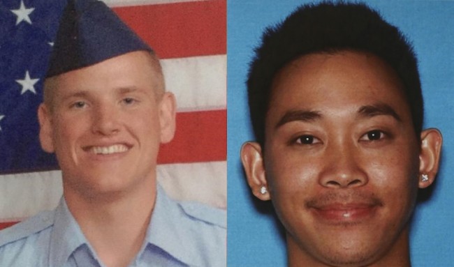 Spencer Stone (t.v) höggs ned av James Tran (t.h) Foto: USA:s militär/Polisen