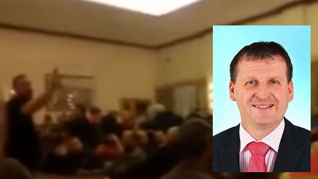 Jens Müller är borgmästare i Bad Schlema. Foto: Youtube