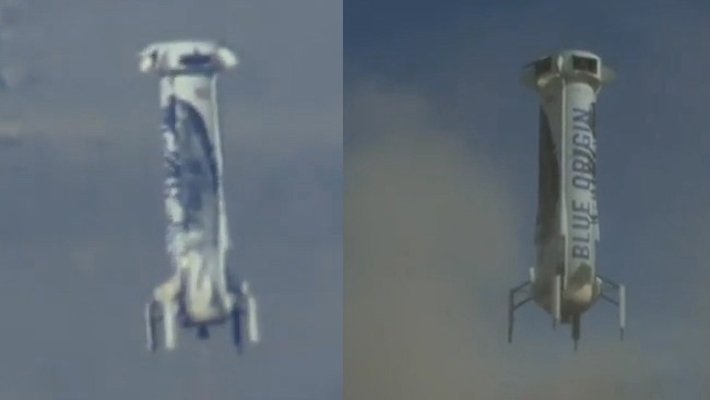 Bägge "raketer" i luften.