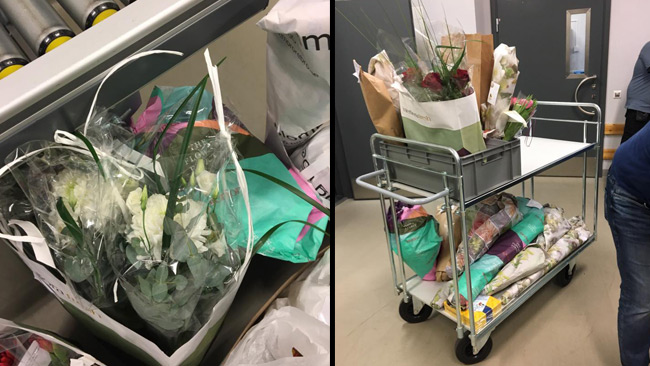 Nu kärleksbombas polisstationen i Örebro.