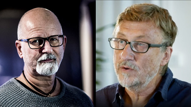 Peter Springare (t.v) och Janne Josefsson i SVT UG (t.v). Foto: Nyheter Idag samt svtplay.se