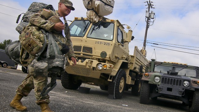 Nationalgardet i New Jersey på väg för att hjälpa till i Florida. Foto: Nationalgardet Nationalgardet i New Jersey på väg för att hjälpa till i Florida. Foto: Nationalgardet