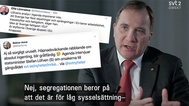 Reaktionerna efter Löfvens katastrofintervju: "Sorgligt uruselt"