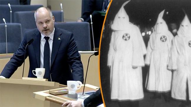 Morgan Johanssons (S) annorlunda utspel i migrationsdebatten: "Ku Klux Klan"