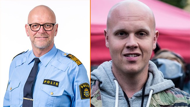 Lamotte kritiserar polischef i Sveriges Radio trots programledarens protester