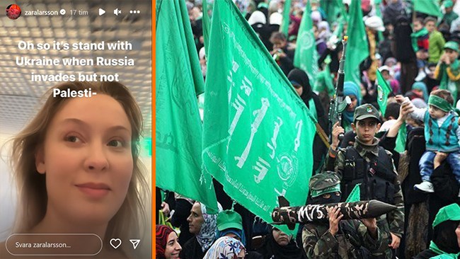 Zara Larsson jämför Hamas med Ukraina